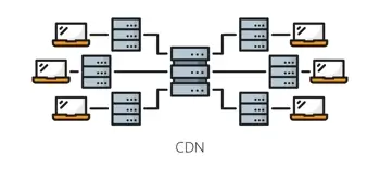 An illustration portraying how content delivery networks work