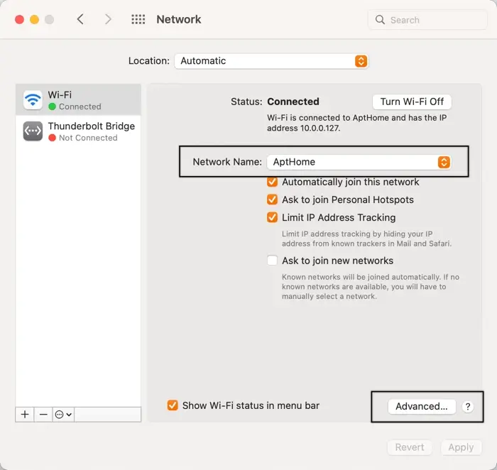 MacOS Google DNS Step Two