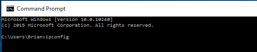 विंडोज 10 में कमांड प्रॉम्प्ट में ipconfig - विंडोज 10 पर अपना स्थानीय आईपी पता कैसे प्राप्त करें - चरण 4
