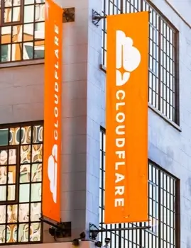 The Cloudflare logo, which is the 1.1.1.1 IP address