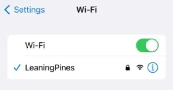 A continuación, vaya a su sección WiFi en su iPhone