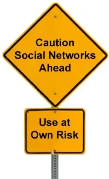 Warning sign for Facebook