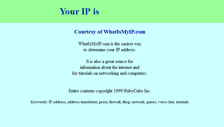 History of WhatIsMyIP.com 2000 - 2003